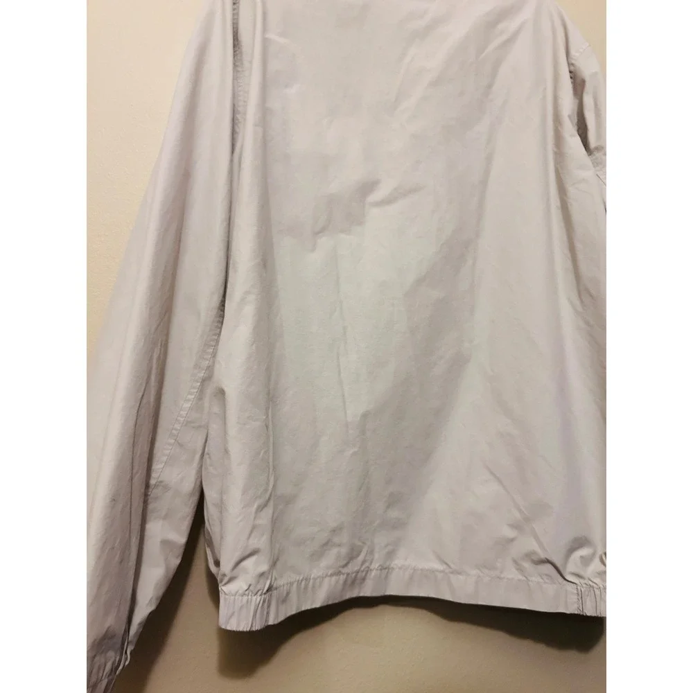 Nautica Harrington Jacket Mens XL Beige Good Zip Up Cotton Blend Windbreaker